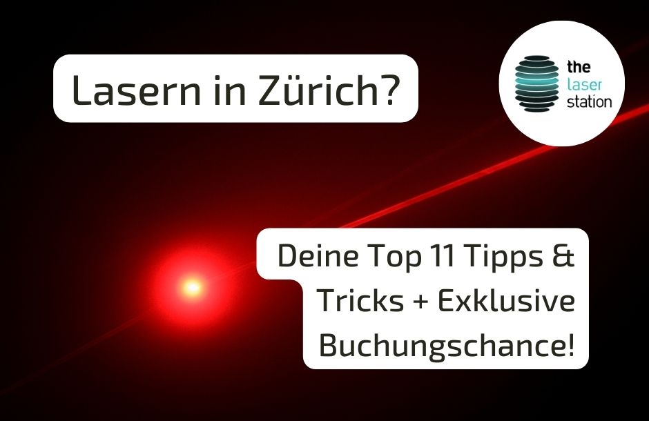 Bild von einem Laserstrahl mit der Überschrift "Lasern in Zürich?"